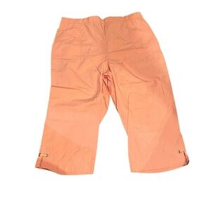 NWOT Women’s Alfred Dunner Key Largo Cotton Capri Pants Cantaloupe